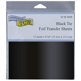 Black Tie - Crafter's Workshop Foil Transfer Sheets 6"X6" 12/Pkg