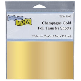 Champagne Gold - Crafter's Workshop Foil Transfer Sheets 6"X6" 12/Pkg