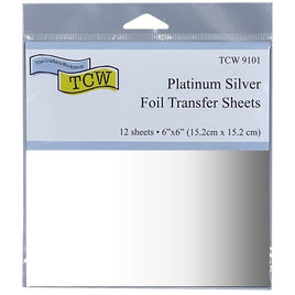 Platinum Silver - Crafter's Workshop Foil Transfer Sheets 6"X6" 12/Pkg