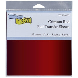 Crimson Red - Crafter's Workshop Foil Transfer Sheets 6"X6" 12/Pkg