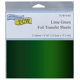 Lime Green - Crafter's Workshop Foil Transfer Sheets 6"X6" 12/Pkg