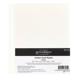 Bisque 25/Sheets - Spellbinders BetterPress Letterpress A2 Cotton Card Panels