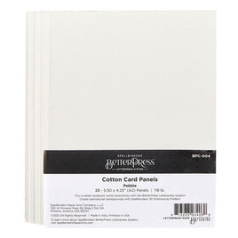 Pebble 25/Sheets - Spellbinders BetterPress Letterpress A2 Cotton Card Panels
