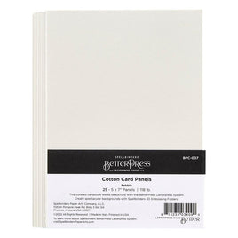 Pebble 25/Sheets - Spellbinders BetterPress Letterpress A7 Cotton Card Panels