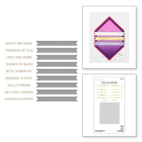 Hexi-Gem Sentiments - Spellbinders Glimmer Hot Foil Plate & Die