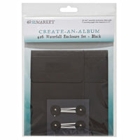 Black - 49 And Market Create-An-Album Waterfall Enclosure Set 4"X6"