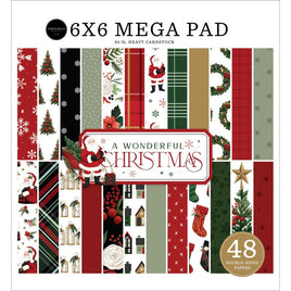 A Wonderful Christmas - Carta Bella Double-Sided Mega Paper Pad 6"X6"