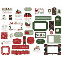 Frames & Tags, A Wonderful Christmas - Carta Bella Cardstock Ephemera