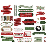 Titles, A Wonderful Christmas - Carta Bella Cardstock Ephemera