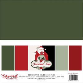 Christmas Time - Echo Park Solids Collection Kit 12"X12"