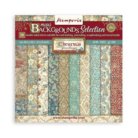 Christmas Greetings Maxi Background Selection- Stamperia Double -Sided Paper Pad 12"X12" 10/Pkg