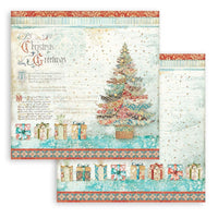 Christmas Greetings - Stamperia Double-Sided Paper Pad 8"X8" 10/Pkg