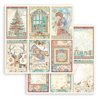 Christmas Greetings - Stamperia Double-Sided Paper Pad 8"X8" 10/Pkg