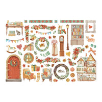 All Around Christmas - Stamperia Cardstock Ephemera Adhesive Paper Cut Outs