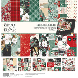 Simple Vintage 'Tis The Season - Simple Stories Collection Kit 12"X12"