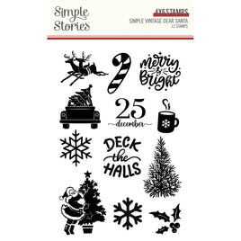 Simple Vintage Dear Santa Photopolymer Clear Stamps