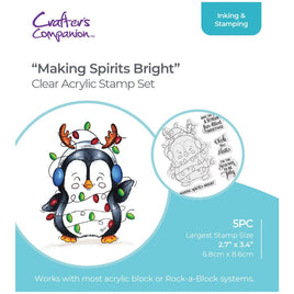 Crafter's Companion Acrylic Clear Stamp 4"X4" - Making Spirits Bright