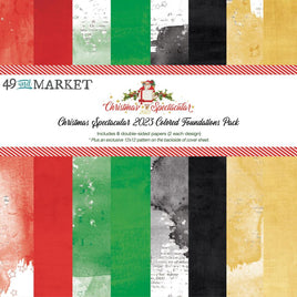 Colored Foundation, Christmas Spectacular - 49 And Market Collection Pack 12"X12"
