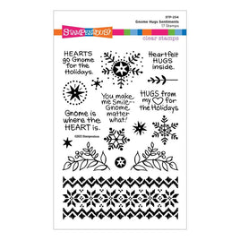 Gnome Hugs Sentiments - Stampendous Clear Stamp Set