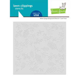 Winter Sprigs Background- Lawn Clippings Stencils