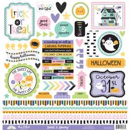 Sweet & Spooky - Doodlebug This & That Cardstock Stickers 12"X12"