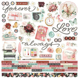 Simple Vintage Love Story Cardstock Stickers 12"X12"