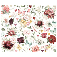 Floral - Simple Vintage Love Story Bits & Pieces Die-Cuts 57/Pkg
