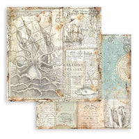 Songs Of The Sea - Stamperia Backgrounds Double-Sided Paper Pad 8"X8" 10/Pkg