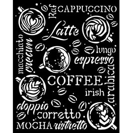 Coffee And Chocolate Cappuccino - Stamperia Stencil 7.87"X9.84"
