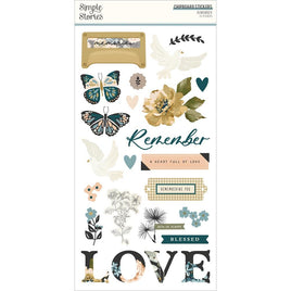 Remember Chipboard Stickers 6"X12"