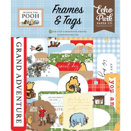 Frames & Tags, Winnie The Pooh - Echo Park Cardstock Ephemera 33/Pkg
