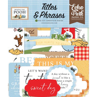 Titles & Phrases, Winnie The Pooh - Echo Park Cardstock Ephemera 33/Pkg