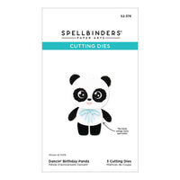 Dancin' Birthday Panda - Spellbinders Etched Dies From The Monster Birthday Collection