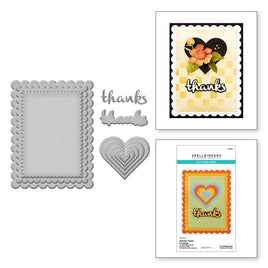 Heartfelt Thanks & Scallops - Spellbinders Etched Dies From The Garden Collection By Wendy