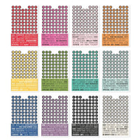Letters & Labels, Color Palette - Simple Vintage Essentials Sticker Book 12/Sheets