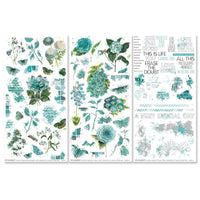 Color Swatch: Teal Rub-On Transfer Set
