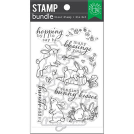 Spring Bunny - Hero Arts Clear Stamp & Die Combo