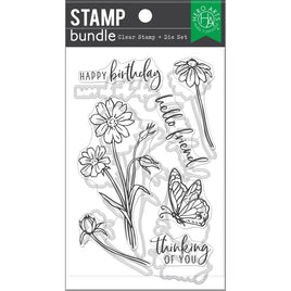 Wild Flowers - Hero Arts Clear Stamp & Die Combo