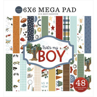 That's My Boy - Carta Bella Double-Sided Cardmakers Mega Paper Pad 6"X6"