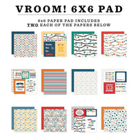 Vroom! - Echo Park Double-Sided Paper Pad 6"X6"