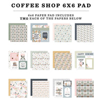 Coffee Shop - Carta Bella Double-Sided Paper Pad 6"X6"