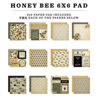 Honey Bee - Carta Bella Double-Sided Paper Pad 6"X6"