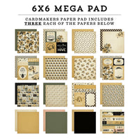 Honey Bee - Carta Bella Double-Sided Cardmakers Mega Paper Pad 6"X6"