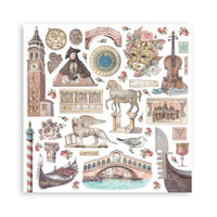 Venice City of Art - Stamperia Single-Sided Paper Pad 12"x12" 22/Pkg