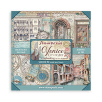 Venice City of Art - Stamperia Single-Sided Paper Pad 8"X8" 22/Pkg