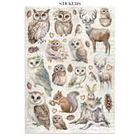 The Owl's House - Stamperia Junk Journal Stickers, Cut-outs And Backgrounds