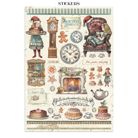Alice In Christmas - Stamperia Junk Journal Stickers, Cut-outs And Backgrounds