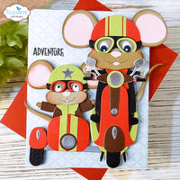 Scooter with Sidecar - Elizabeth Craft Metal Dies