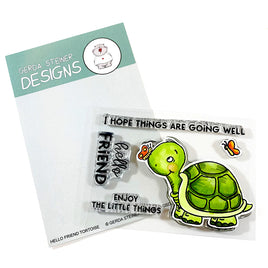 Hello Friend Tortoise 3x4 Clear Stamp Set