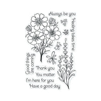 Cosmos and Lavender - Clear Stamp